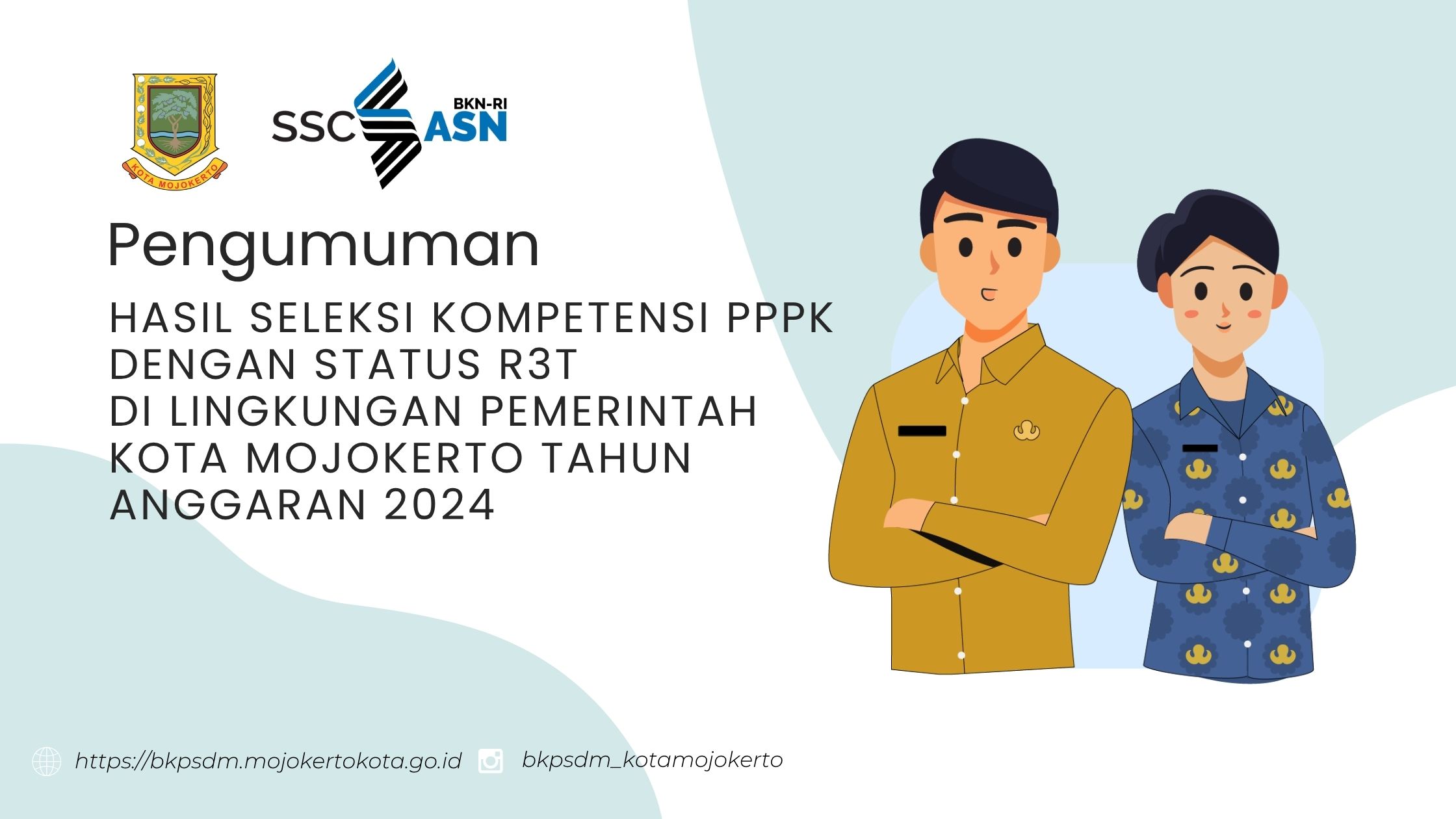 Hasil Seleksi Kompetensi PPPK dengan Status R3T di Lingkungan Pemerintah Kota Mojokerto Tahun 2024